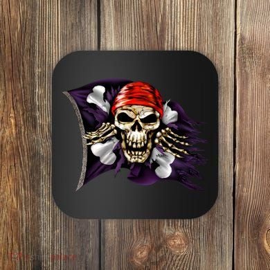 Pirate Skull Flag Coaster