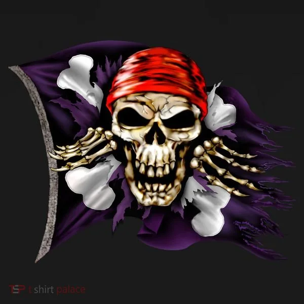 Pirate Skull Flag Polo