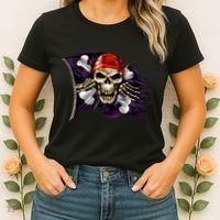 Pirate Skull Flag Women's T-Shirt thumb 2