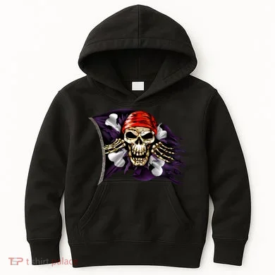 Pirate Skull Flag Kids Hoodie