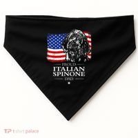 Proud Italian Spinone Dad American Flag Patriotic Dog Gift USA-Made Doggie Bandana thumb 0