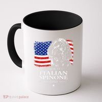 Proud Italian Spinone Dad American Flag Patriotic Dog Gift Coffee Mug thumb 0