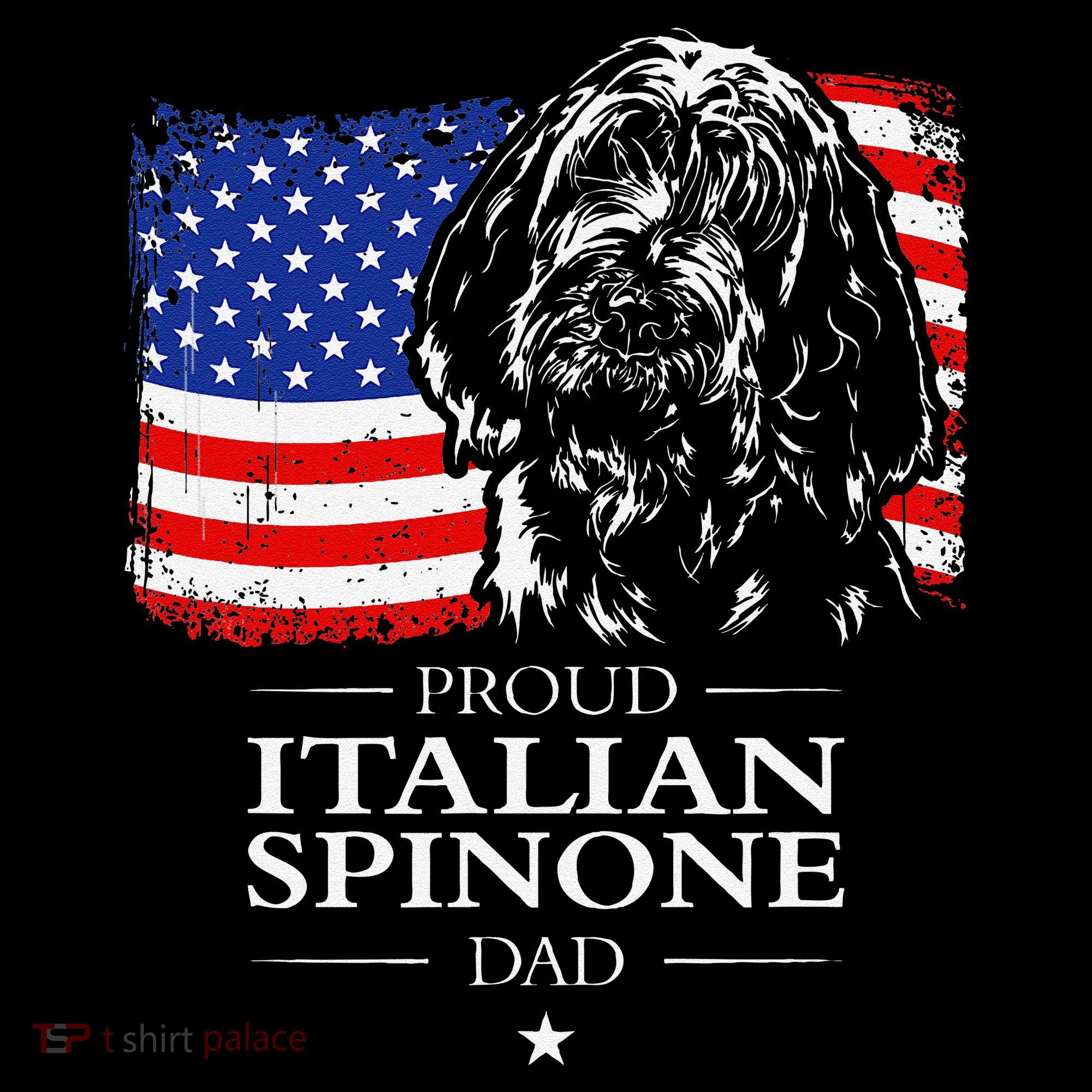 Proud Italian Spinone Dad American Flag Patriotic Dog Gift Coffee Mug