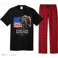 Proud Italian Spinone Dad American Flag Patriotic Dog Gift Pajama Set thumb 0