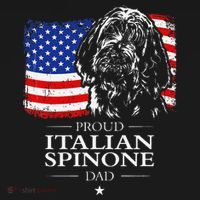 Proud Italian Spinone Dad American Flag Patriotic Dog Gift Ornament thumb 1