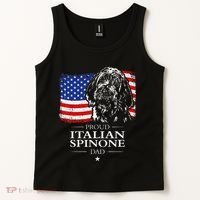 Proud Italian Spinone Dad American Flag Patriotic Dog Gift Tank Top thumb 2