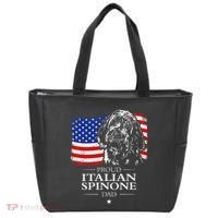 Proud Italian Spinone Dad American Flag Patriotic Dog Gift Tote Bag thumb 0