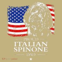 Proud Italian Spinone Dad American Flag Patriotic Dog Gift Polo thumb 2