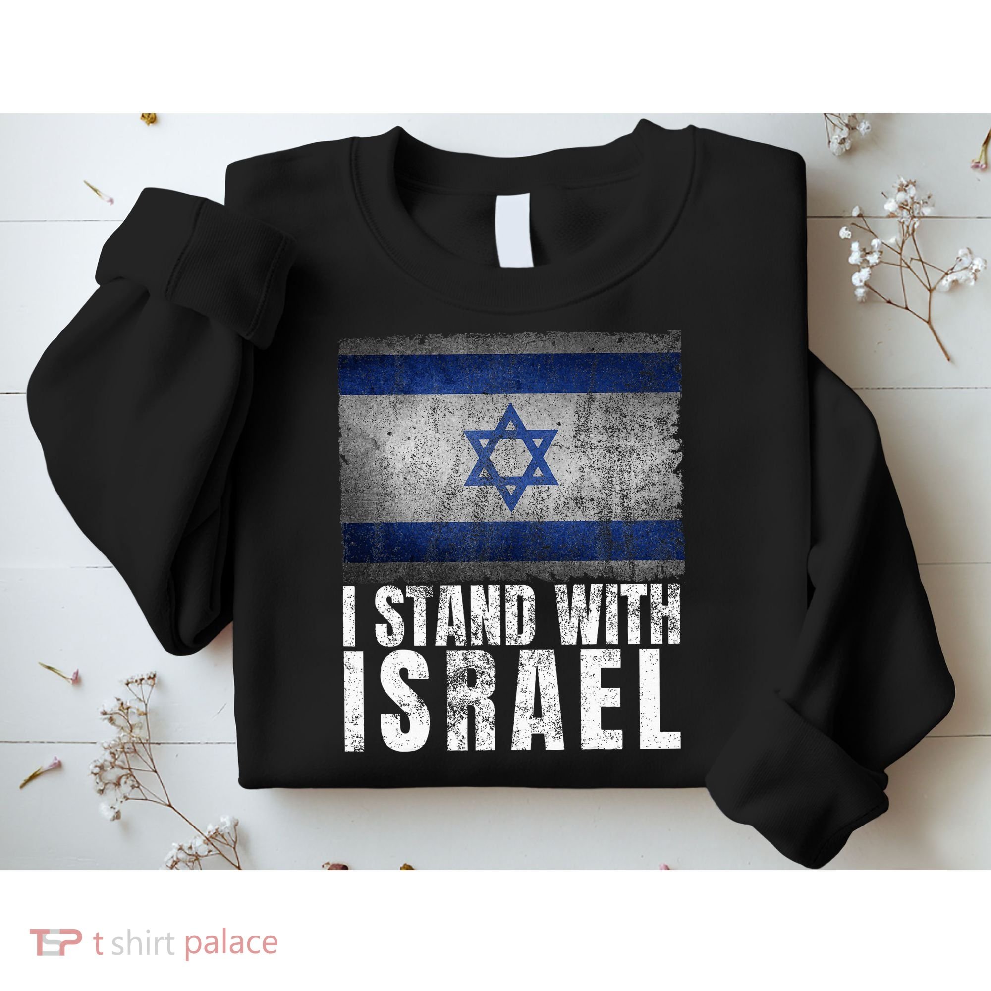 Pro Israel Supporter I Stand With Israel Patriotic USA Flag Sweatshirt