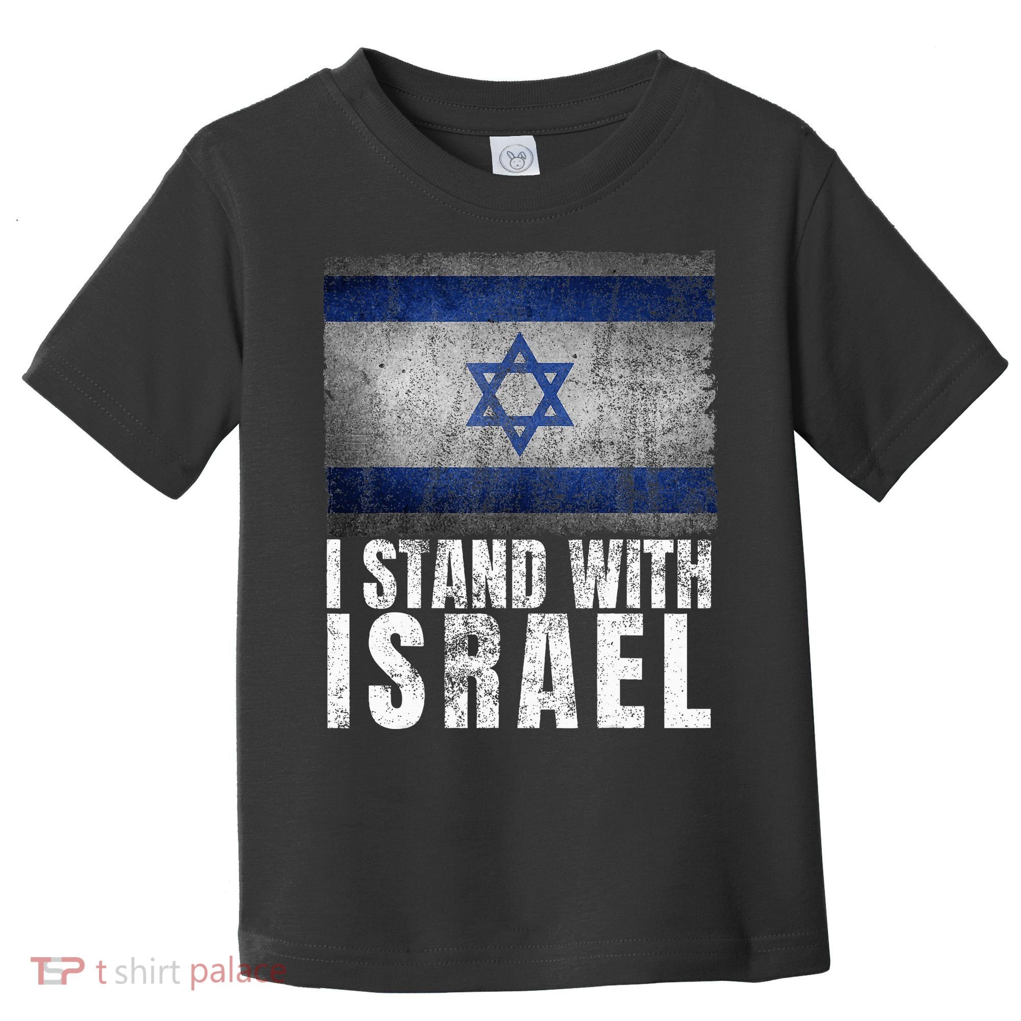 Pro Israel Supporter I Stand With Israel Patriotic USA Flag Toddler T-Shirt