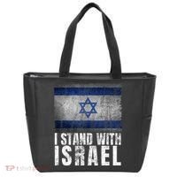 Pro Israel Supporter I Stand With Israel Patriotic USA Flag Tote Bag thumb 0