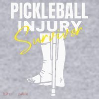 Pickleball Injury Survivor Funny Dink Player Team Paddleball Women's Racerback Cropped Tank thumb 2