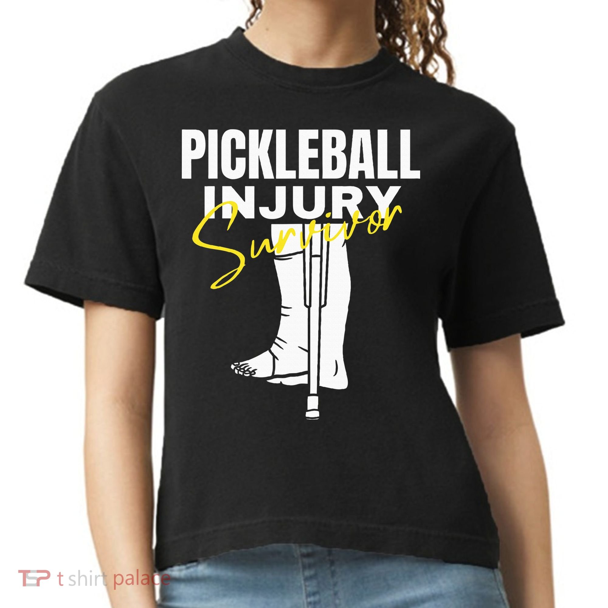 Pickleball Injury Survivor Funny Dink Player Team Paddleball Comfort Colors Boxy T-Shirt