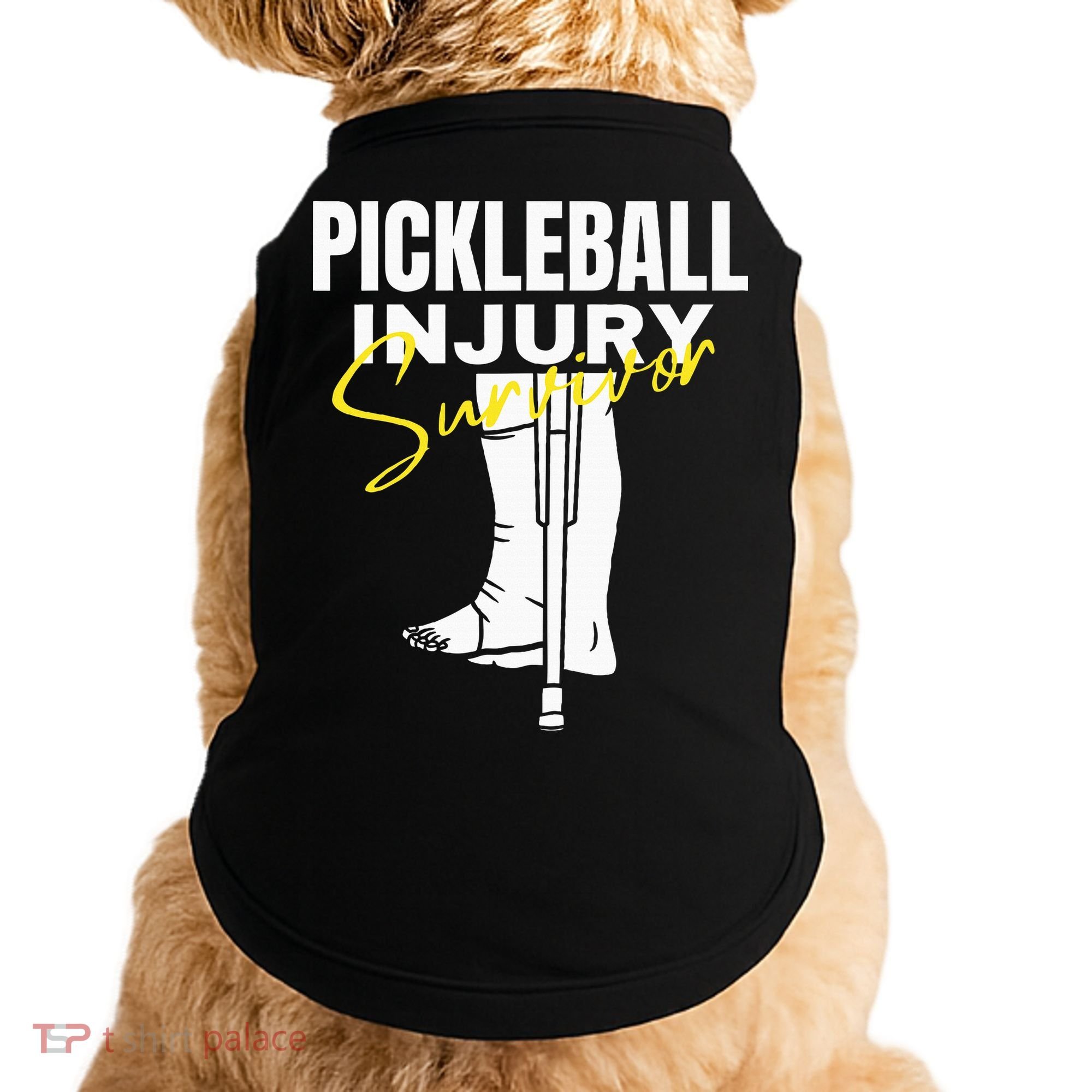 Pickleball Injury Survivor Funny Dink Player Team Paddleball Doggie Tank
