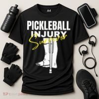 Pickleball Injury Survivor Funny Dink Player Team Paddleball Cooling Performance Crew T-Shirt thumb 3