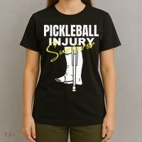 Pickleball Injury Survivor Funny Dink Player Team Paddleball T-Shirt thumb 4