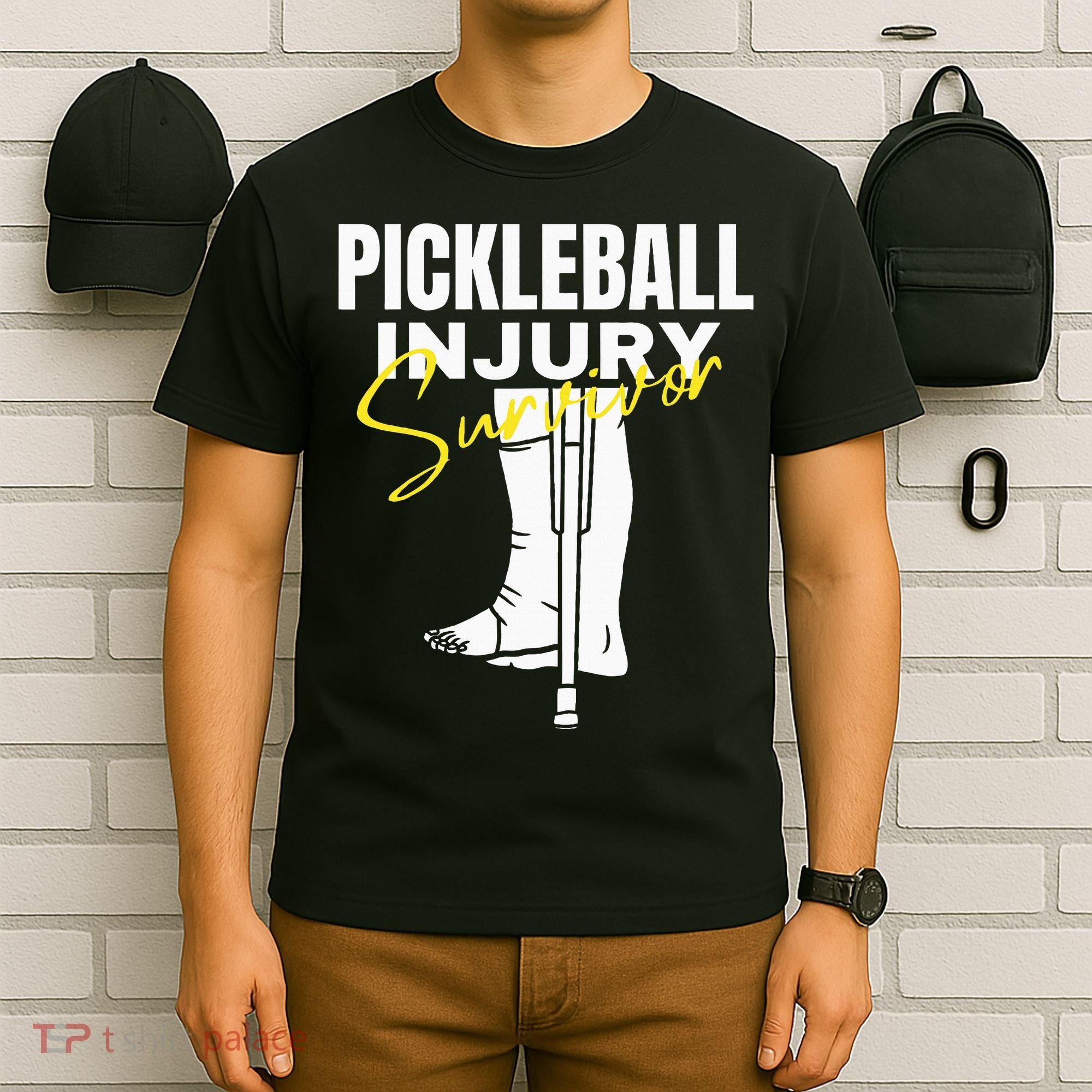 Pickleball Injury Survivor Funny Dink Player Team Paddleball T-Shirt