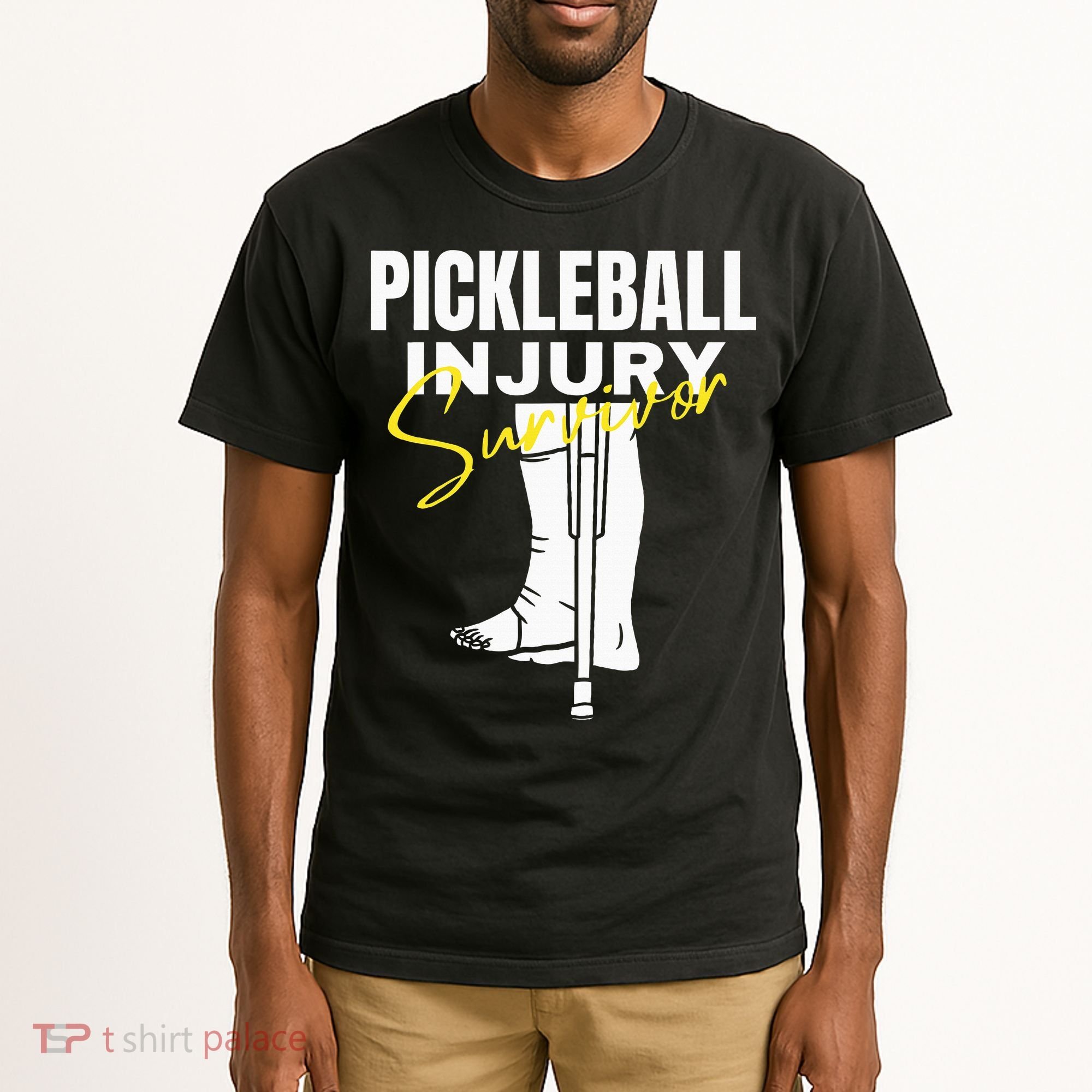 Pickleball Injury Survivor Funny Dink Player Team Paddleball Tall T-Shirt