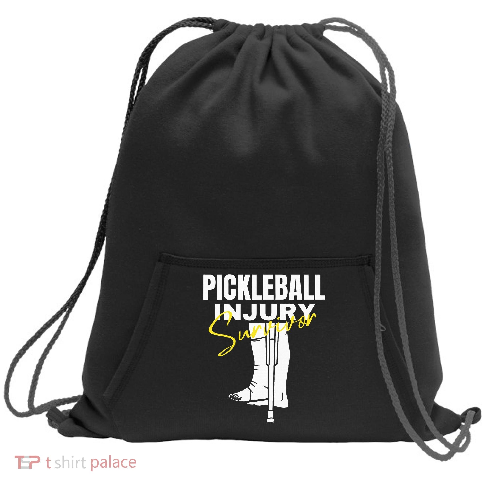 Pickleball Injury Survivor Funny Dink Player Team Paddleball Sweatshirt Cinch Pack Bag