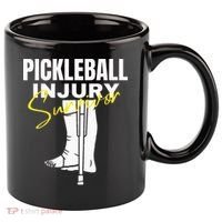 Pickleball Injury Survivor Funny Dink Player Team Paddleball 11oz C Handle Ceramic Mug thumb 0