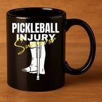 Pickleball Injury Survivor Funny Dink Player Team Paddleball 11oz C Handle Ceramic Mug thumb 3