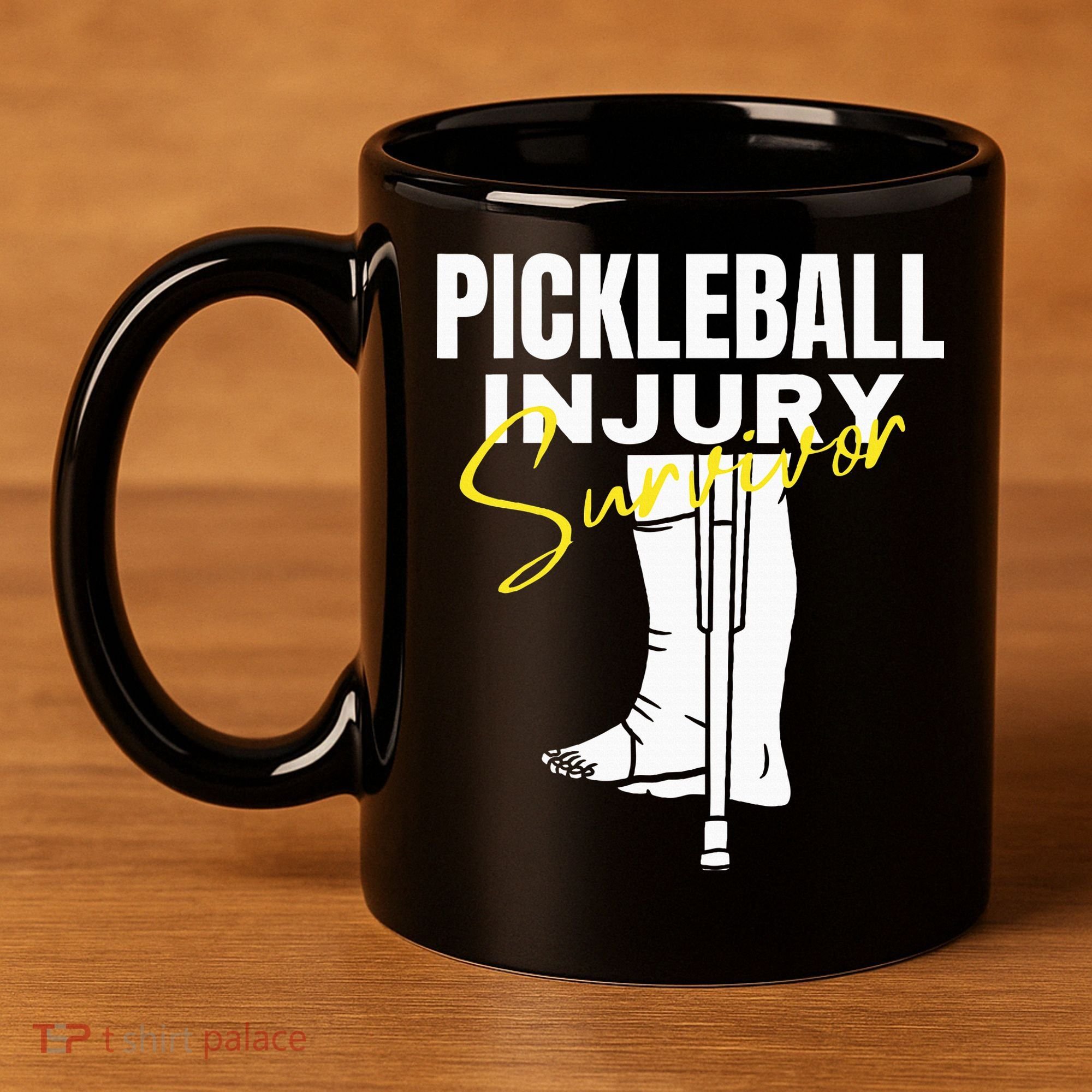 Pickleball Injury Survivor Funny Dink Player Team Paddleball 11oz C Handle Ceramic Mug