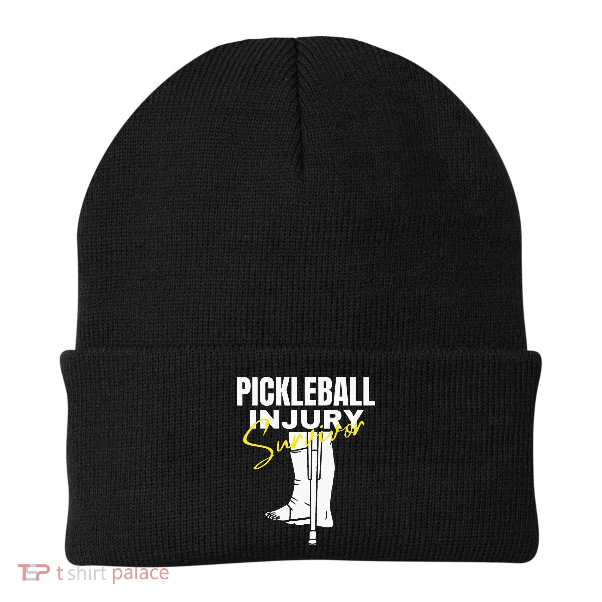 Pickleball Injury Survivor Funny Dink Player Team Paddleball Beanie