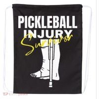 Pickleball Injury Survivor Funny Dink Player Team Paddleball Drawstring Bag thumb 0