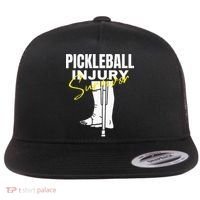 Pickleball Injury Survivor Funny Dink Player Team Paddleball Flat Bill Trucker Hat thumb 0