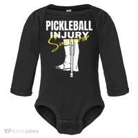 Pickleball Injury Survivor Funny Dink Player Team Paddleball Baby Long Sleeve Bodysuit thumb 0