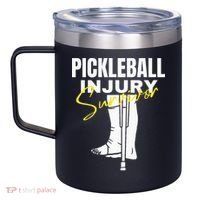 Pickleball Injury Survivor Funny Dink Player Team Paddleball 12oz Stainless Steel Coffee Mug thumb 2