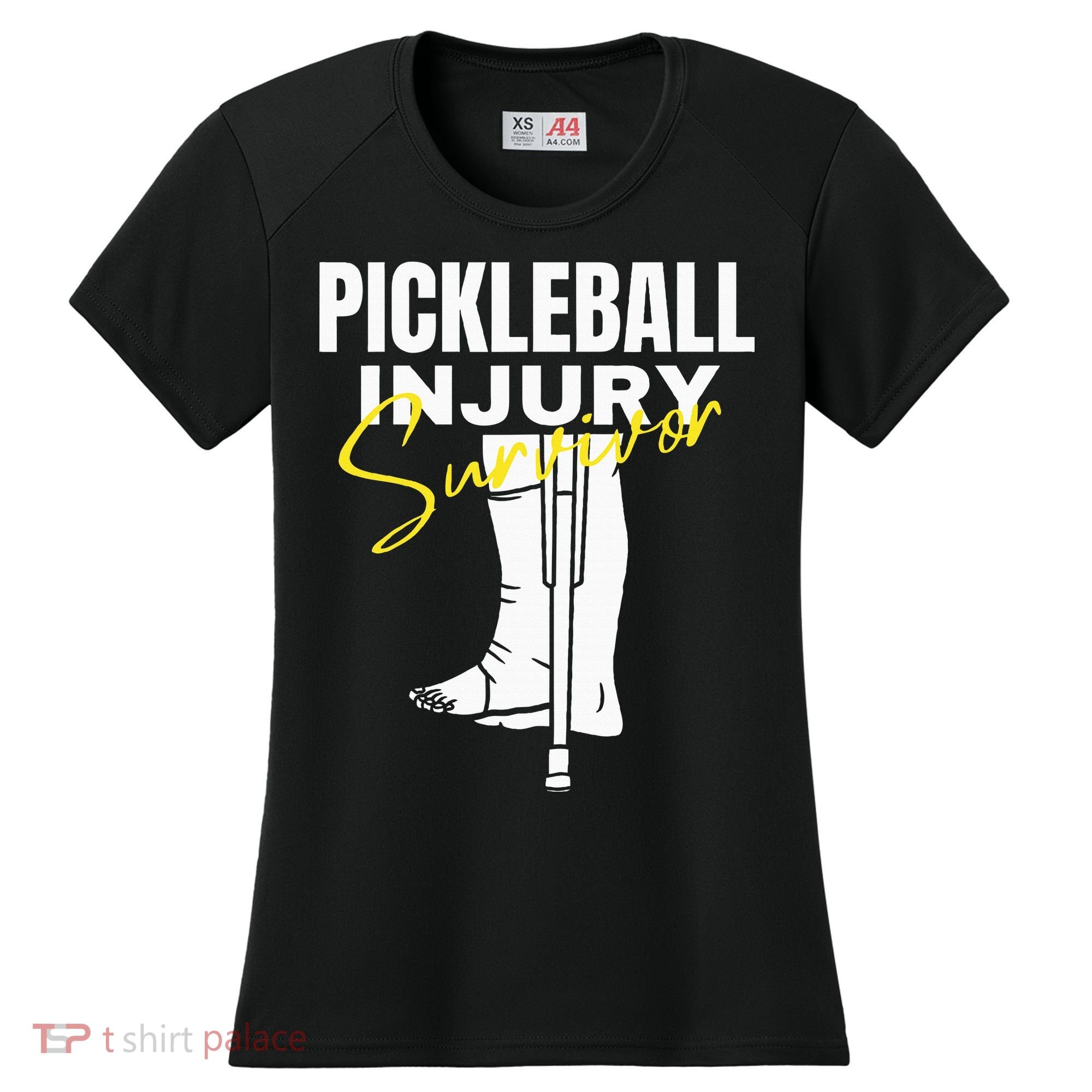 Pickleball Injury Survivor Funny Dink Player Team Paddleball Women's Cooling Performance Crew T-Shirt