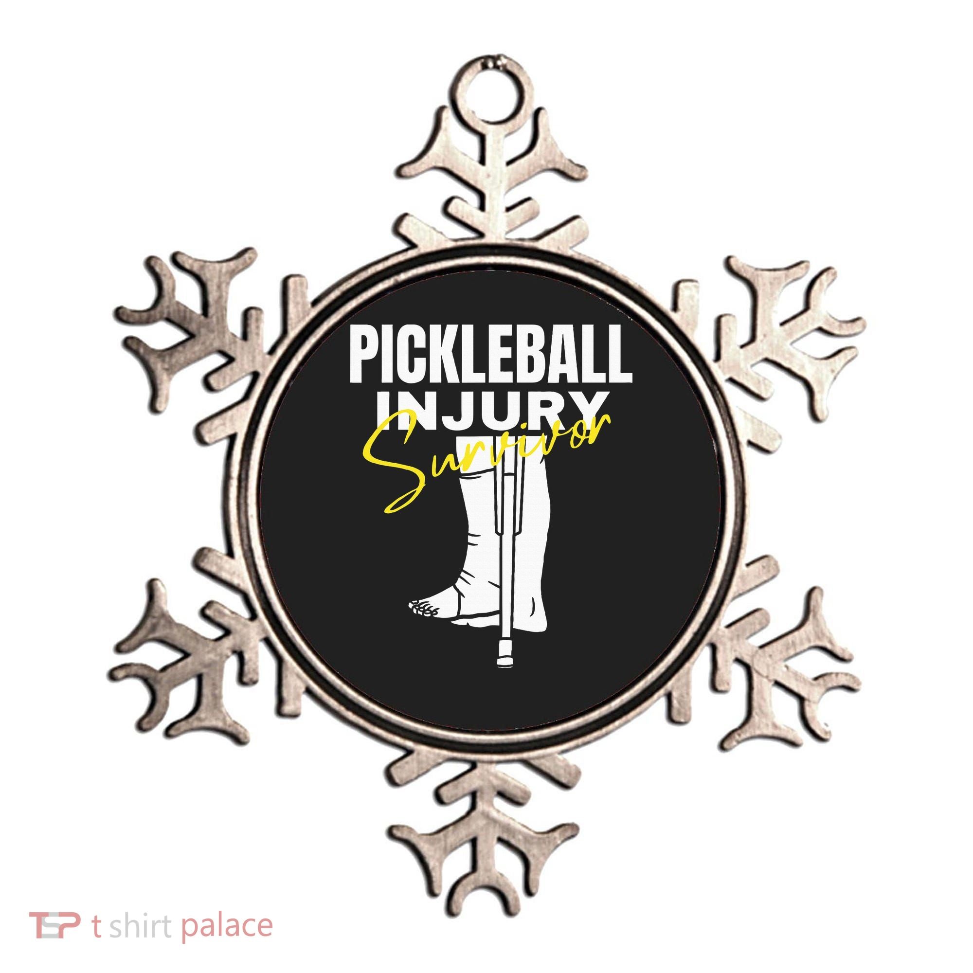 Pickleball Injury Survivor Funny Dink Player Team Paddleball Ornament