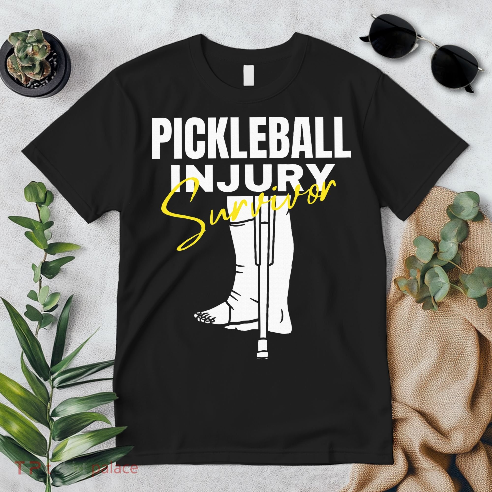 Pickleball Injury Survivor Funny Dink Player Team Paddleball Premium T-Shirt