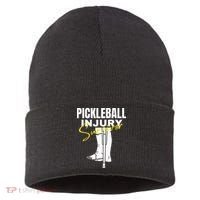 Pickleball Injury Survivor Funny Dink Player Team Paddleball Sustainable Knit Beanie thumb 0