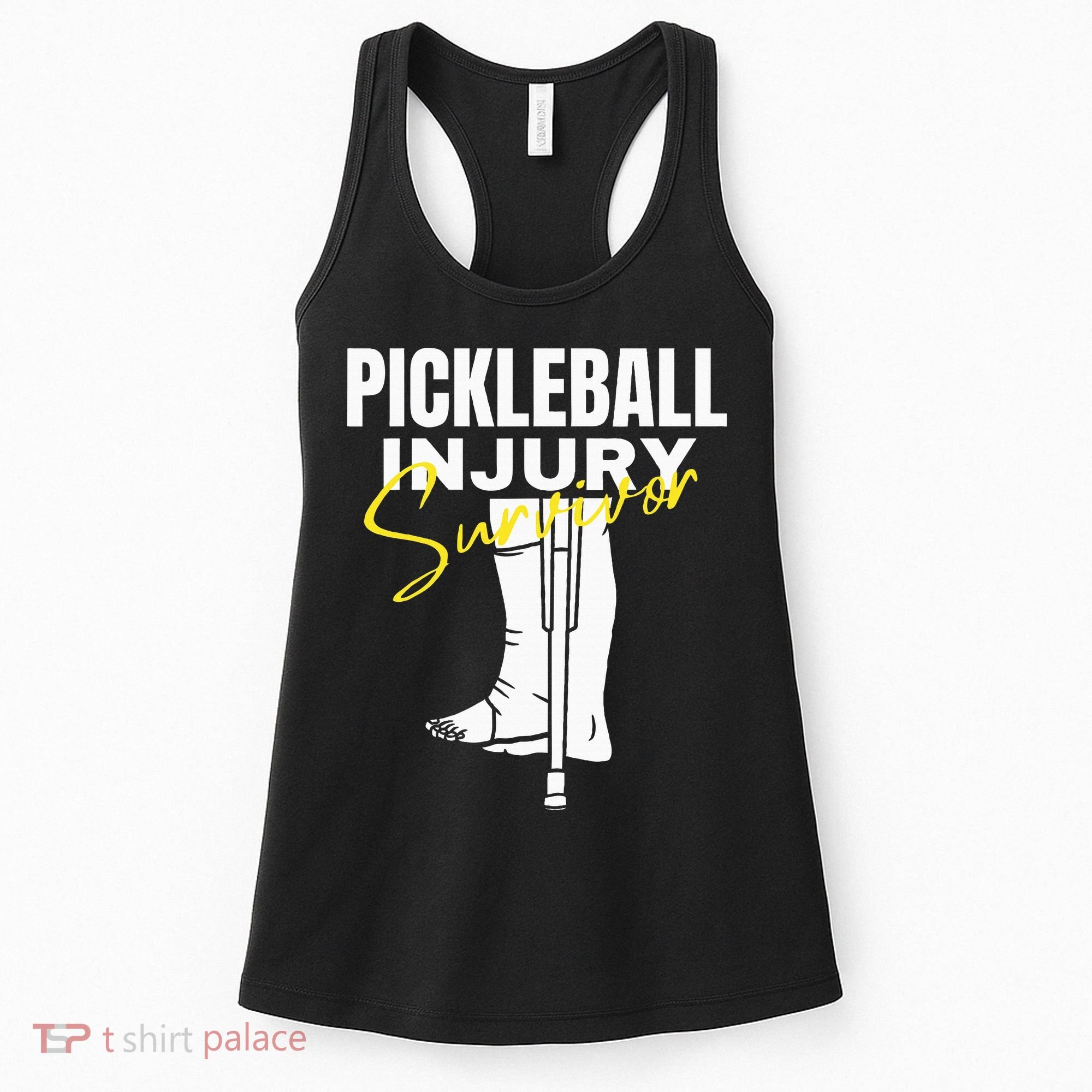 Pickleball Injury Survivor Funny Dink Player Team Paddleball Women's Tank Top