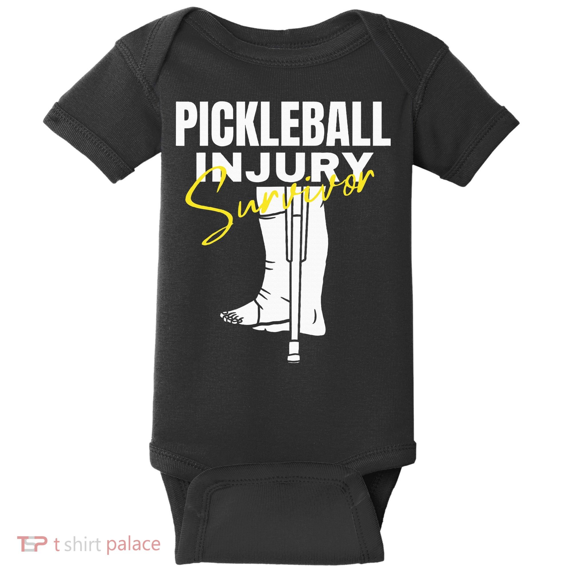 Pickleball Injury Survivor Funny Dink Player Team Paddleball Baby Bodysuit