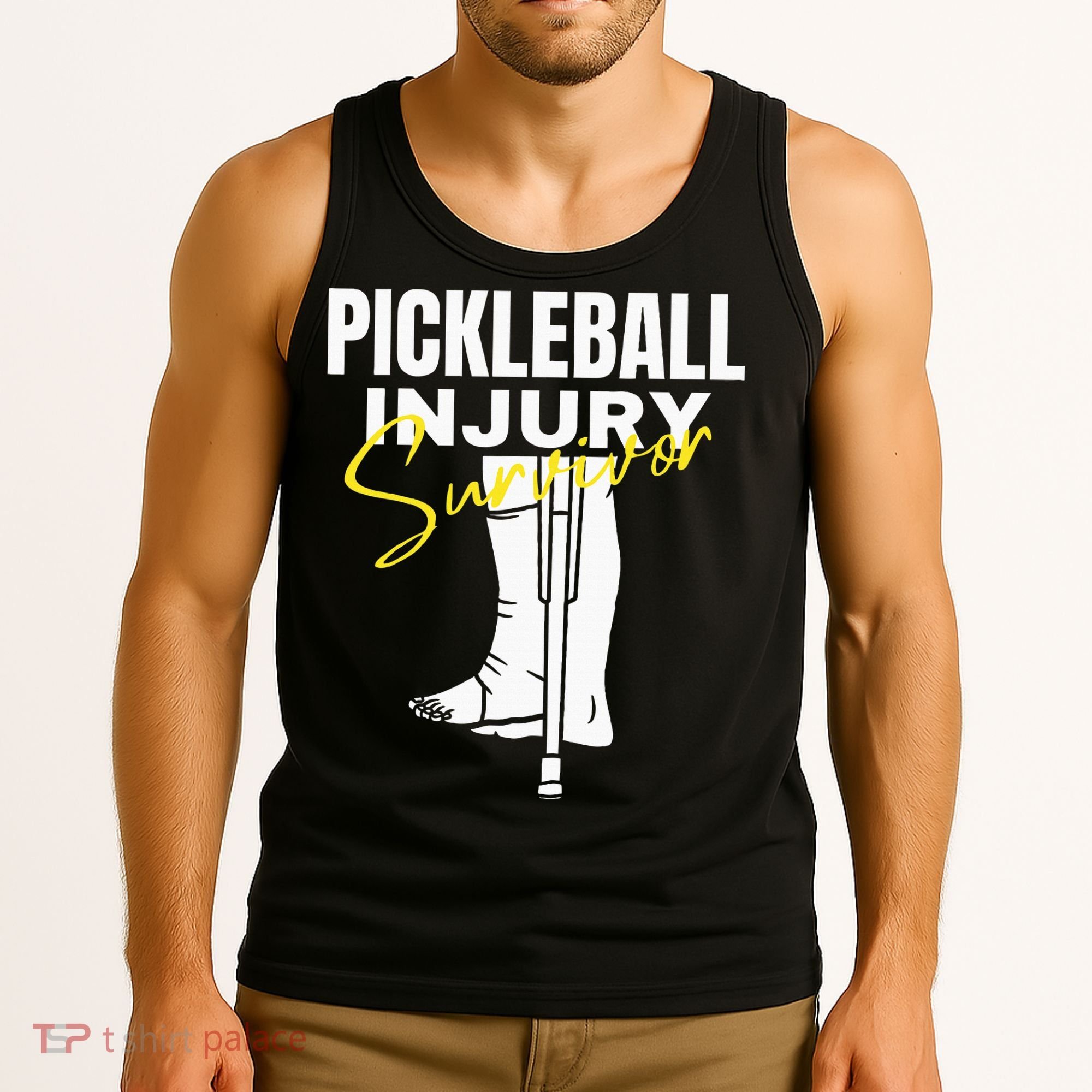 Pickleball Injury Survivor Funny Dink Player Team Paddleball Tank Top