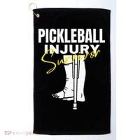 Pickleball Injury Survivor Funny Dink Player Team Paddleball Golf Towel thumb 0