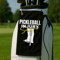 Pickleball Injury Survivor Funny Dink Player Team Paddleball Golf Towel thumb 2