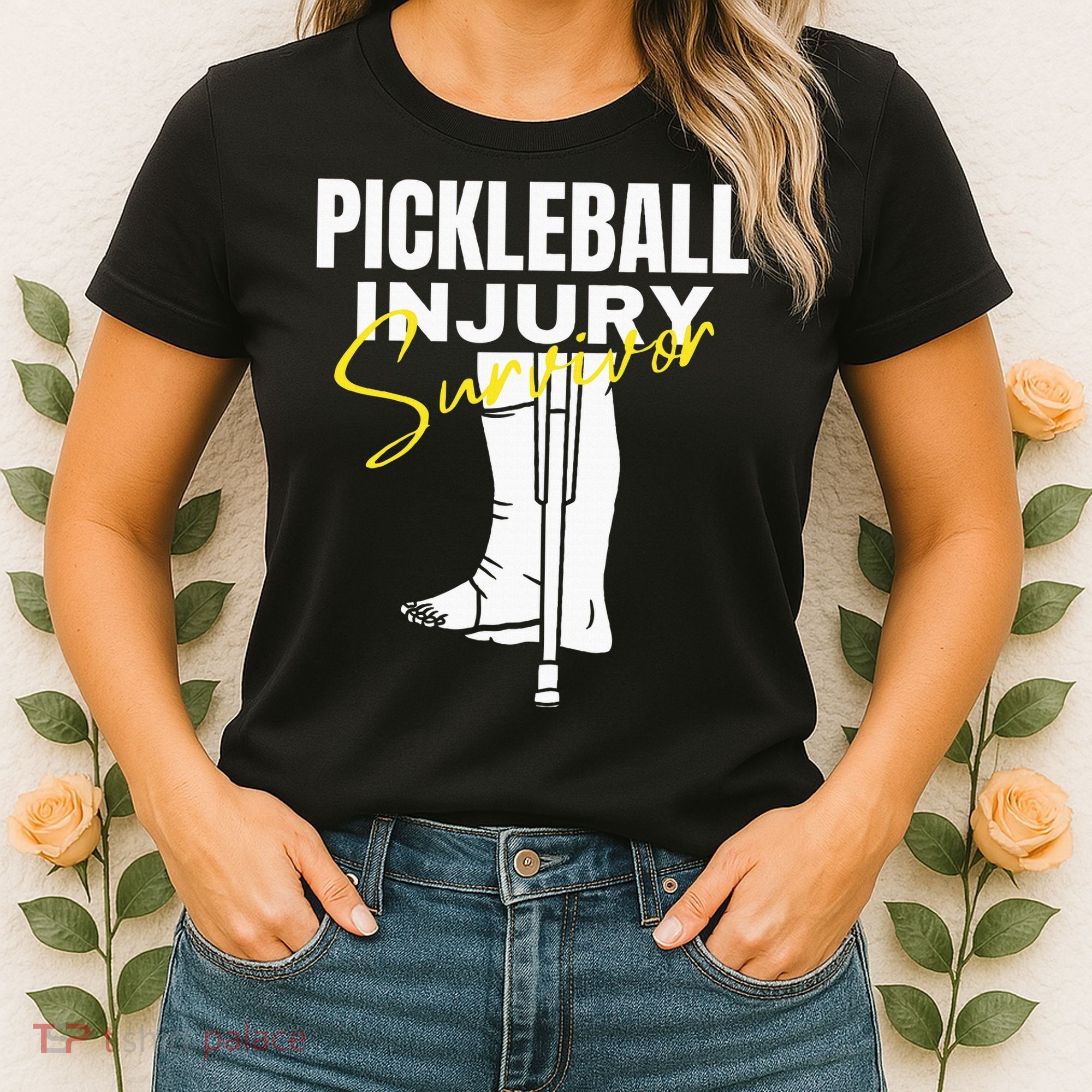 Pickleball Injury Survivor Funny Dink Player Team Paddleball Women's T-Shirt