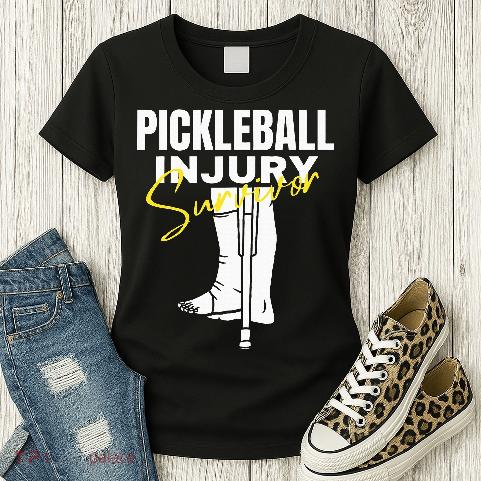Pickleball Injury Survivor Funny Dink Player Team Paddleball Women's T-Shirt