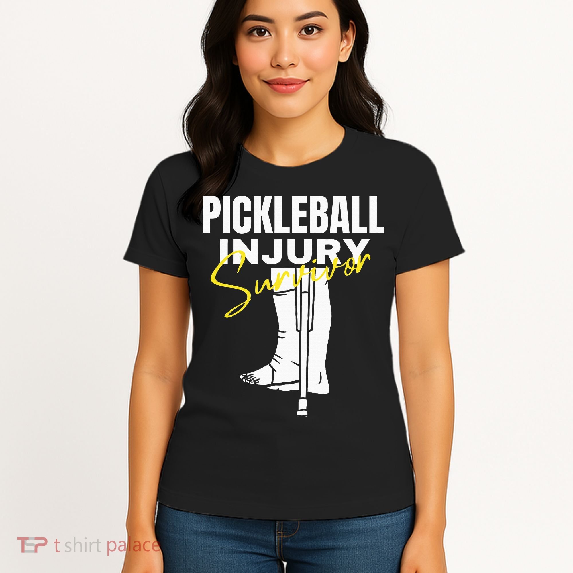Pickleball Injury Survivor Funny Dink Player Team Paddleball Women's T-Shirt
