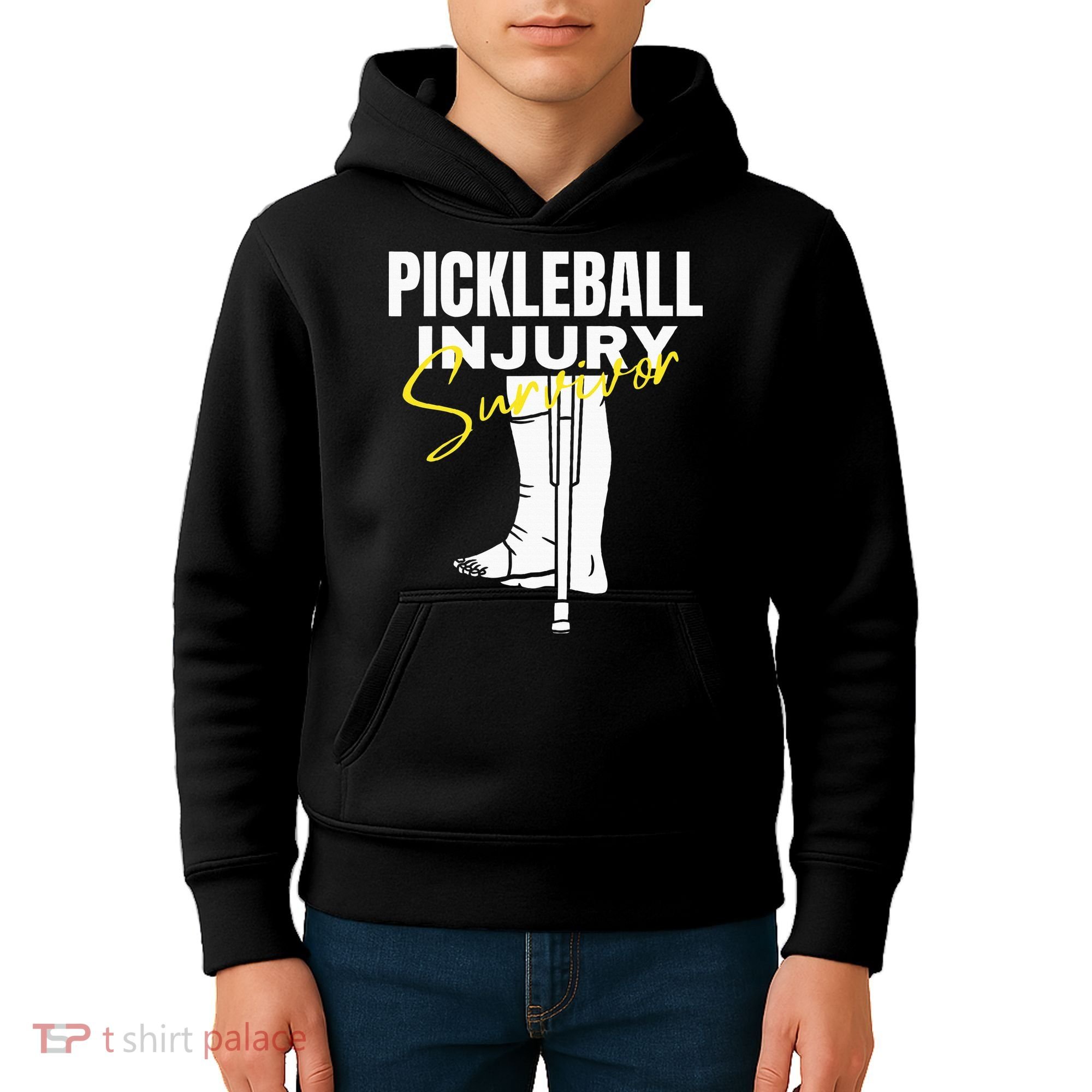 Pickleball Injury Survivor Funny Dink Player Team Paddleball Kids Hoodie