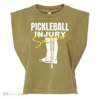 Pickleball Injury Survivor Funny Dink Player Team Paddleball Garment-Dyed Women's Muscle Tee thumb 0