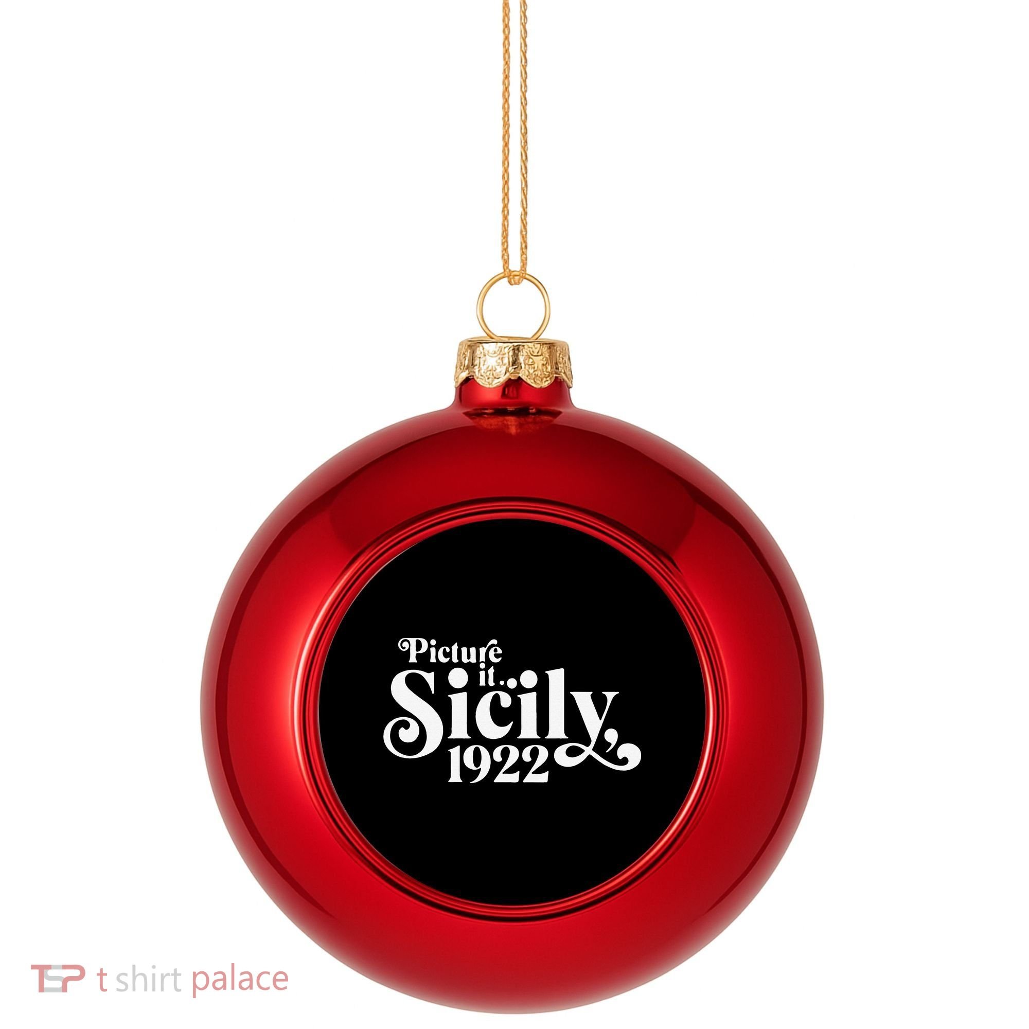 Picture It Sicily 1922 Plastic Christmas Ball Ornament