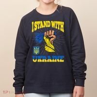 Powerful I Stand With Ukraine Women's Sweatshirt thumb 0