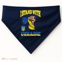 Powerful I Stand With Ukraine USA-Made Doggie Bandana thumb 0