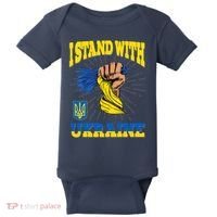 Powerful I Stand With Ukraine Baby Bodysuit thumb 0
