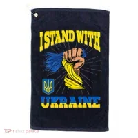 Powerful I Stand With Ukraine Golf Towel thumb 0
